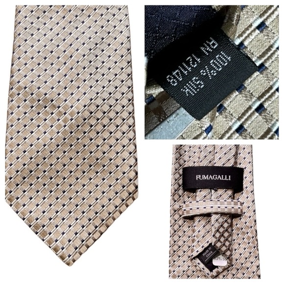 LOT of 9 Men’s Ties Versace Fendi Ferragamo Dior Fumagalli +More (Most Silk) - Picture 12 of 13